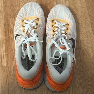 Nike Orange and White Running Shoes